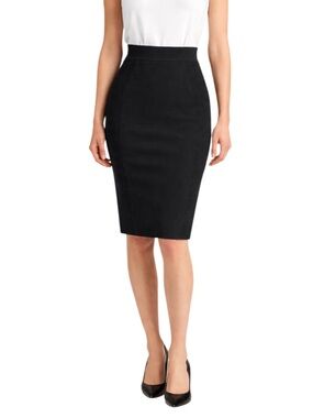 L.K. Bennett Plume Minimalist Black Body Con Pencil Skirt